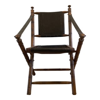 Mid 20th Century Campaign Folding Chair For Sale