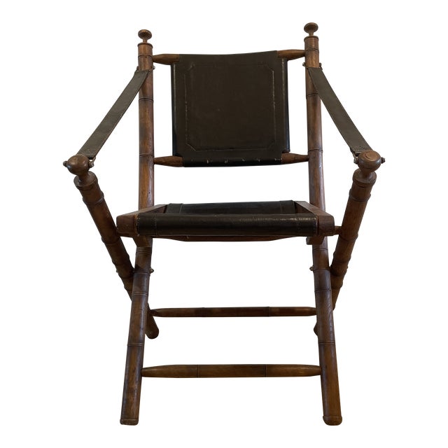 Mid 20th Century Campaign Folding Chair For Sale