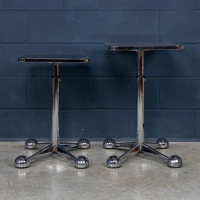 Vintage Italian Graduated Telescopic Tables by Arredamenti Allegri, 1970, Set of 2 For Sale - Image 16 of 18