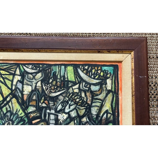 Mid Century American Abstract Oil Painting by Listed Artist Samuel Marcus Adler, Signed For Sale In New York - Image 6 of 7