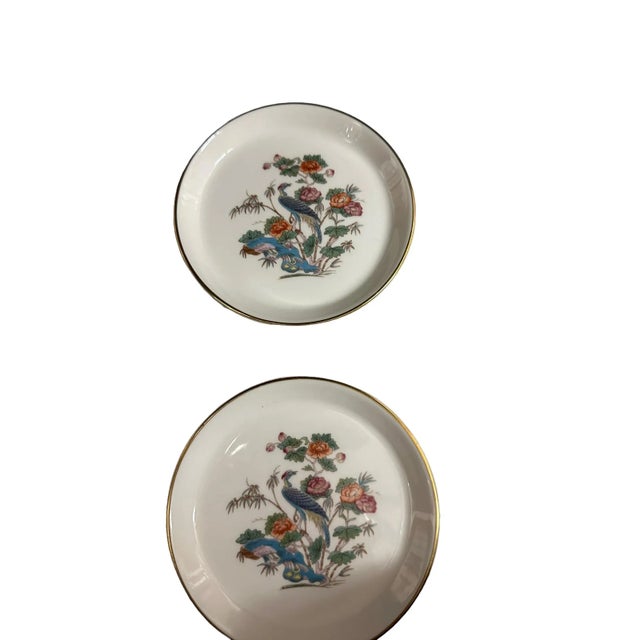 Vintage Wedgwood Kutani Crane Bone China Coasters - Set of 4 For Sale In New York - Image 6 of 9