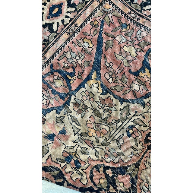 Antique Persian Sarouk Ferahan , 3'4" X 4'9" For Sale - Image 9 of 10