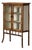 19th Century Tortoise Bamboo 2-Door Glass Front Cabinet For Sale