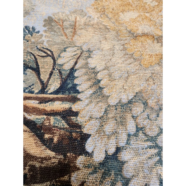 Forest Green Mid 20th Century French Tapestry of Landscape For Sale - Image 8 of 11