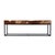 Spritely Home Accent Furniture Stinson 54 in. W Rectangular Hair-on-Hide and Iron Accent Bench, Brown Leather For Sale - Image 4 of 6