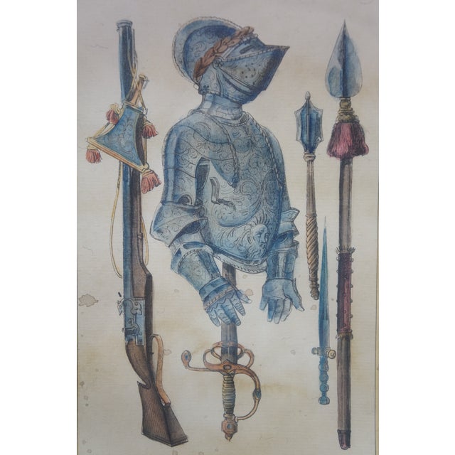 Late 20th Century Trevor James Company Framed Print France Armes Du Temps De Henri II Military Art For Sale - Image 6 of 12