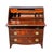 Red Antique George III Figured Mahogany Slant Lid Writing Desk With Rare Brass Pulls For Sale - Image 8 of 12