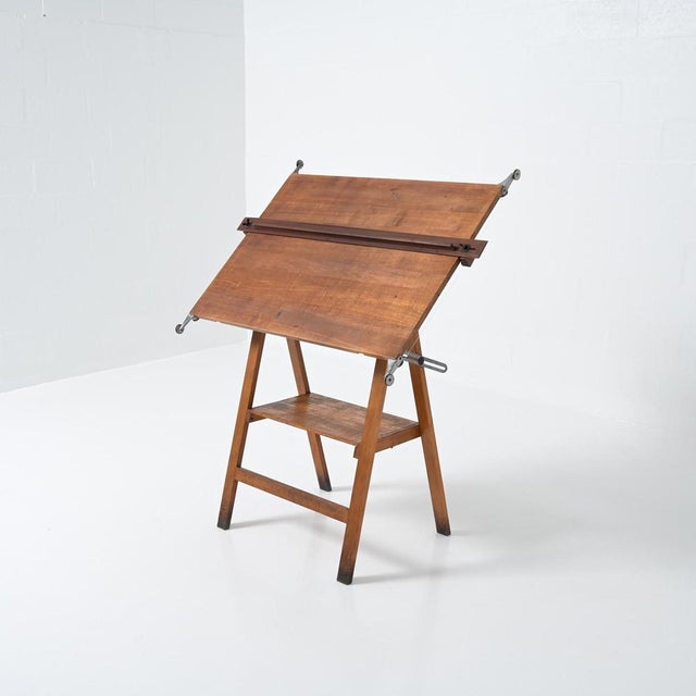 Vintage Industrial Drafting Table, 1950s For Sale - Image 12 of 18