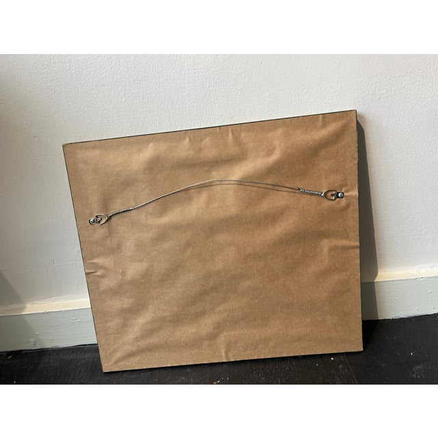 19th C. Handpainted Green and Giltwood Mirror For Sale - Image 4 of 5