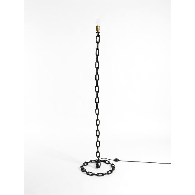 Brutalist Welded Black Chains Floor Lamp in the style of Franz West, 1970s For Sale - Image 13 of 13