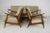 Stylish three-piece Danish modern living room suite with sofa or daybed and two armchairs. Nicely crafted teak frames and...