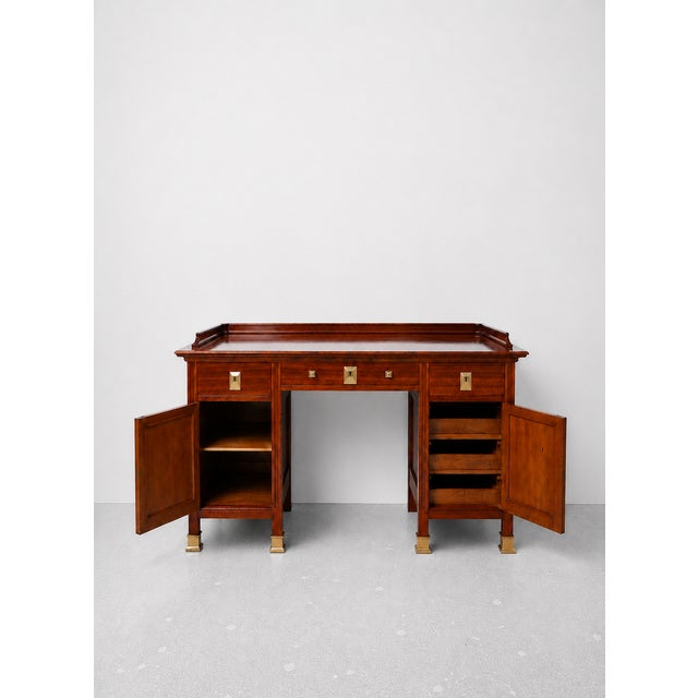 Wood Art Nouveau Desk by Michael Niedermoser, Vienna, Austria, 1905 For Sale - Image 7 of 9