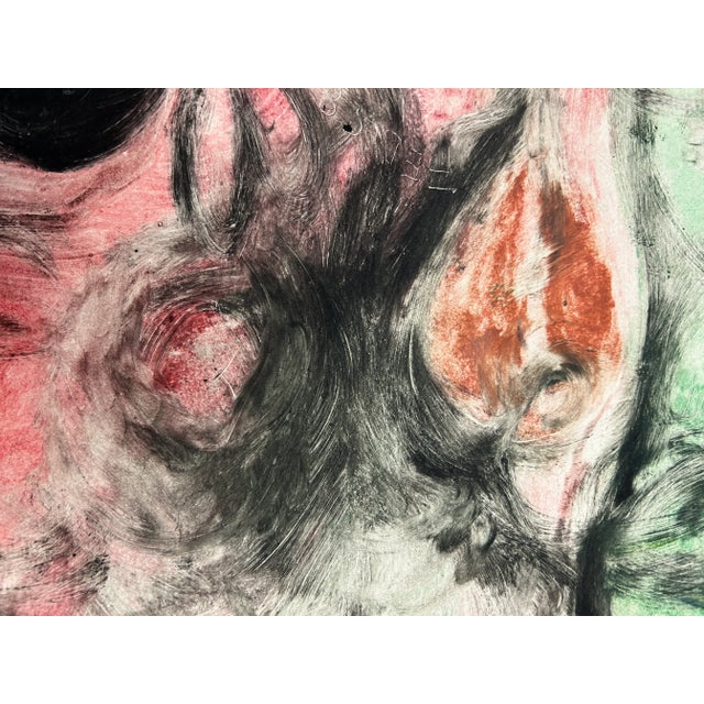 Music is the inspiration for this one-of-a-kind original vintage monotype print on fine art paper...The painterly effect...