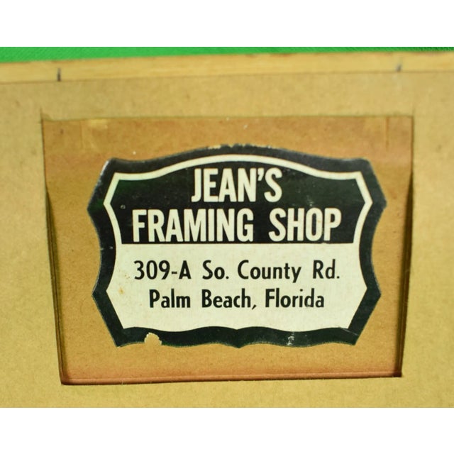 "Palm Beach Tropical Oasis" C1947 Watercolour by Franz Bueb For Sale - Image 4 of 11