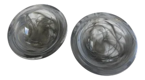Signed Kosta Boda Swedish Art Glass Bowls - A Pair