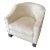 De Le Cuona Anatasia Quartz Upholstered & Oak Wilson Barrel Back Chair From the Madeline Stuart Collection For Sale