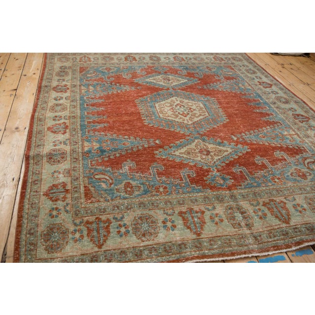 Vintage Distressed Veece Square Carpet - 6'6" x 7'1" For Sale - Image 10 of 10