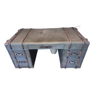 Restoration Hardware (Rh) Richards Trunk Desk, Designed by Renowned British Designer Timothy Oulton For Sale