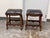 Design Plus Gallery presents a Pair of Barley Twist Leather Stools by Ambella Home Collection. Each stool has a padded...