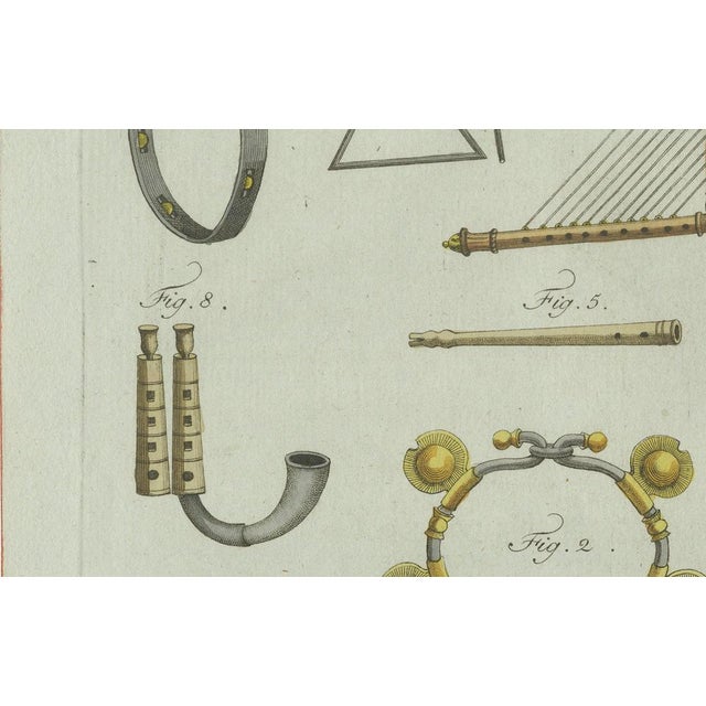 Bertuch, Ancient Greek and Roman Musical Instruments, 1802, Engraving For Sale - Image 6 of 10