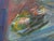 Abstract Abstract Acrylic Painting on Canvas by Warren Fischer ‘American, 1943-2001’ For Sale - Image 3 of 14