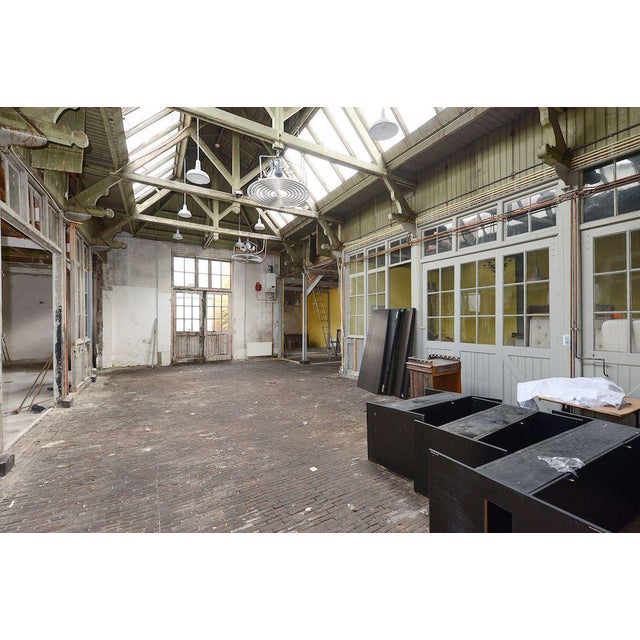 Ceramic Enamel Factory Light from Carriage Factory the Hague for Philips, 1930s For Sale - Image 7 of 8