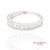 Silver 14k (585) White Gold Natural Diamond Engraved Band Ring, Size 9 For Sale - Image 8 of 9
