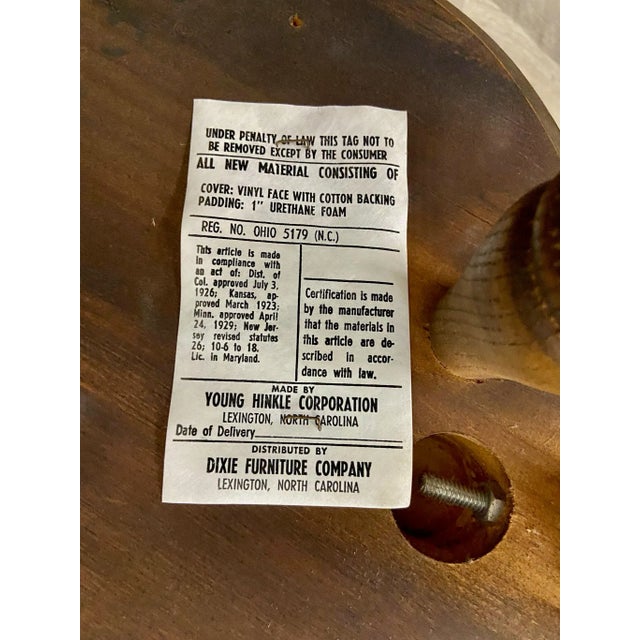 Vintage Dixie Furniture Company Young Hinkle Corporation Curved Back Pub Chairs - Pair For Sale - Image 10 of 10