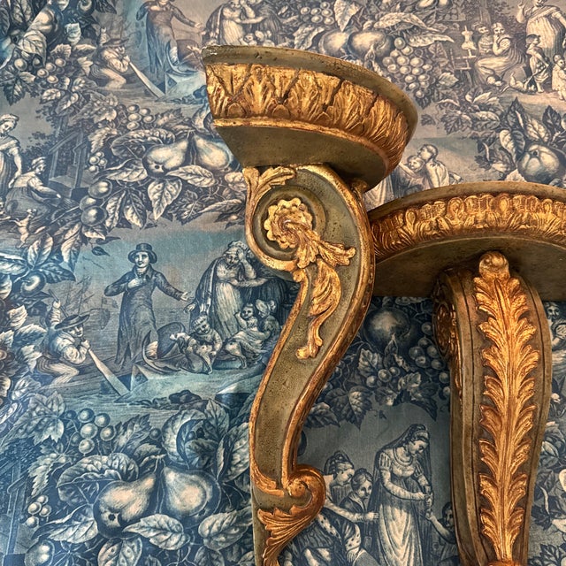 Maitland Smith Florentine Style Shelf Corbel a Pair For Sale - Image 9 of 12