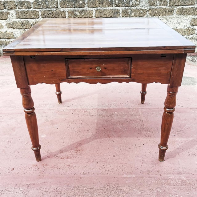 Italian Extendable Table in Fir For Sale - Image 6 of 10