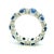 18k White Gold Thai Sapphire and Diamond Eternity Band, Size 6.5 For Sale - Image 11 of 14
