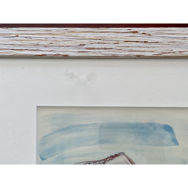 1960s 1960s Framed 'Normandy Farm' Lithograph For Sale - Image 5 of 10