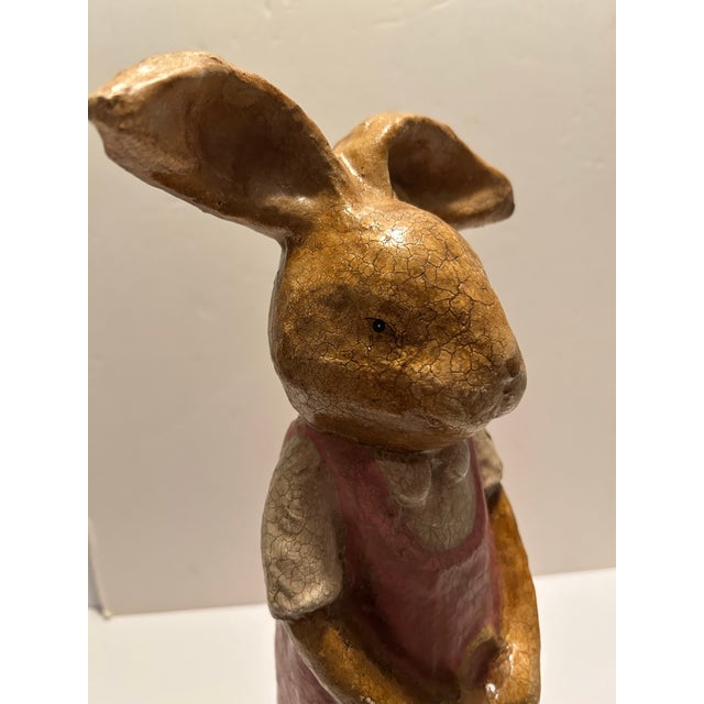 Late 20th Century Paper Mache Lady Rabbit For Sale - Image 4 of 12