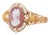 Antique Victorian 18k Gold, Seed Pearl, & Agate Cameo Bracelet For Sale