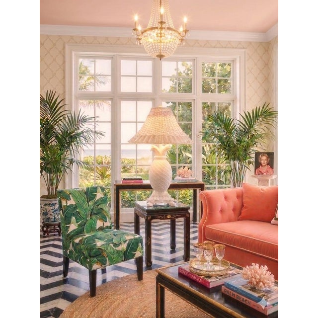 Bring a splash of sunny, tropical glamour into your space with this stunning white cast-resin pineapple lamp, curated by...