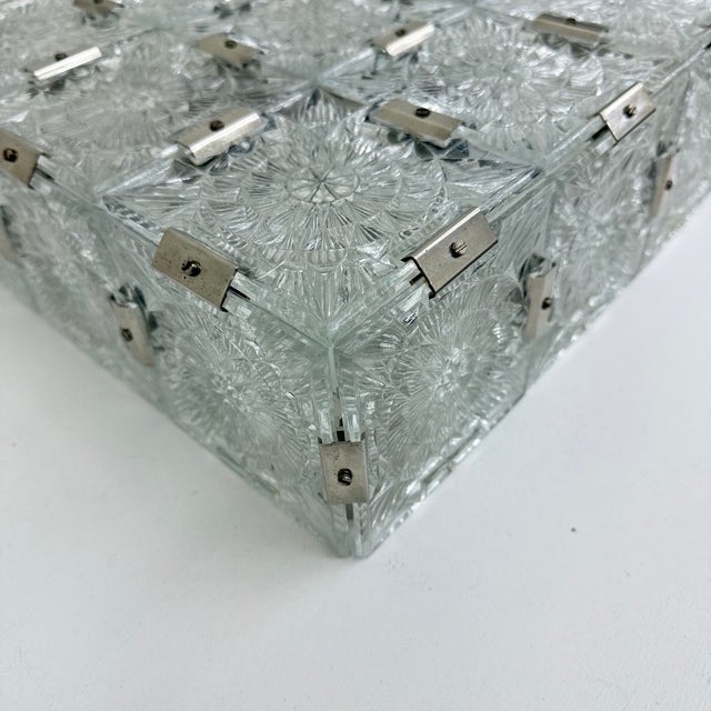 Mid-Century Glass Ceiling Lamp from Kamenický Šenov, 1970s For Sale - Image 16 of 18