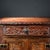 Vintage African Padauk Rosewood Carved "Vases & Flowers" Cabinet With Drawer For Sale - Image 4 of 9