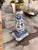 Metal Vintage Delft Blue Dutch Windmill Working Music Box | Hand-Painted Ceramic | Made in Holland | Pewter Sails For Sale - Image 7 of 9