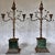 Chapman Regency Antique Brass & Marble Candle Holders (2) Model #63073A Regency Designed in 1997 Cast brass & Green...