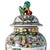 Ceramic Large Vintage Chinese Rose Medallion Temple Jar With Gold & Green Foo Dog Lid 19" For Sale - Image 7 of 10
