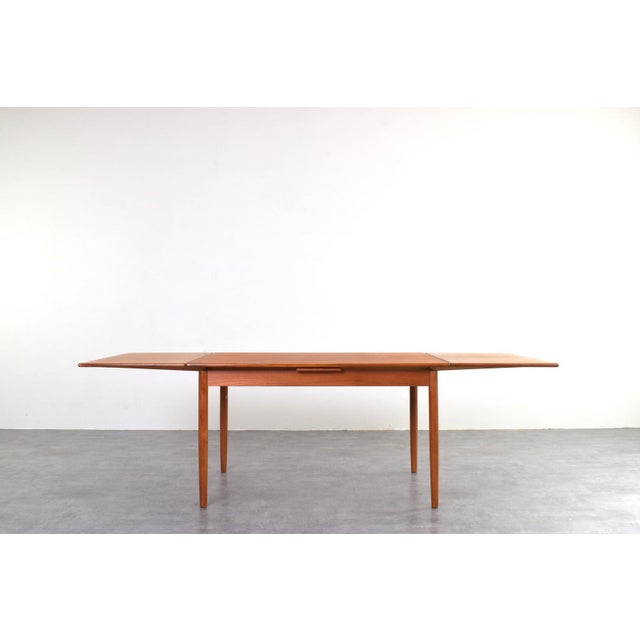 Mid-Century Danish Teak Extendable Dining Table, 1960s For Sale - Image 4 of 12