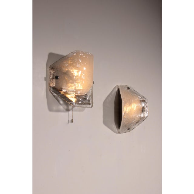 Large Glass Wall Lights by J.T Kalmar, 1970s, Set of 2 For Sale - Image 10 of 12