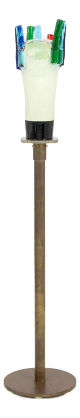 Early 20th Century Elio Raffaeli Murano Glass Sculpture Floor Lamp