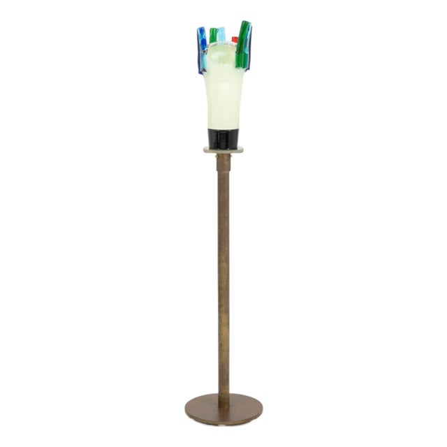 Elio Raffaeli Murano Glass Sculpture Floor Lamp For Sale
