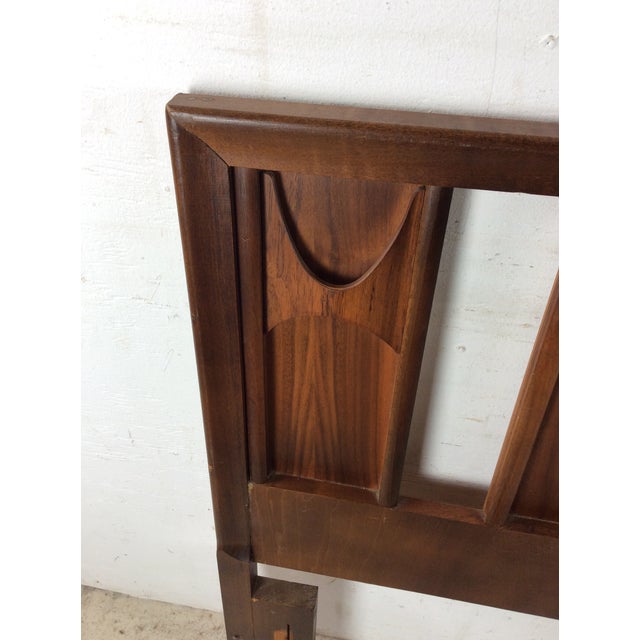 Wood Mid Century Modern Walnut Twin Headboard by Perspecta From Kent Coffey For Sale - Image 7 of 18