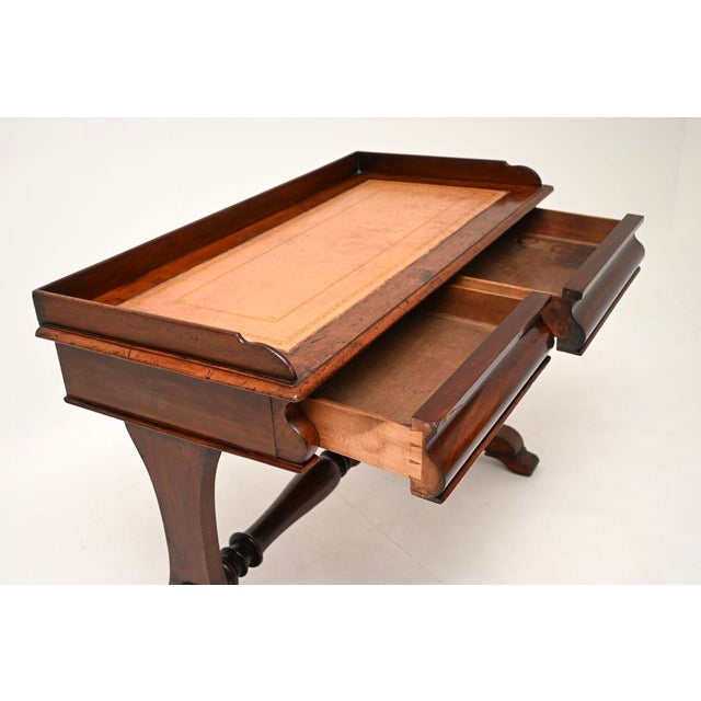 Antique William IV Leather Top Writing Table, 1830 For Sale - Image 9 of 11