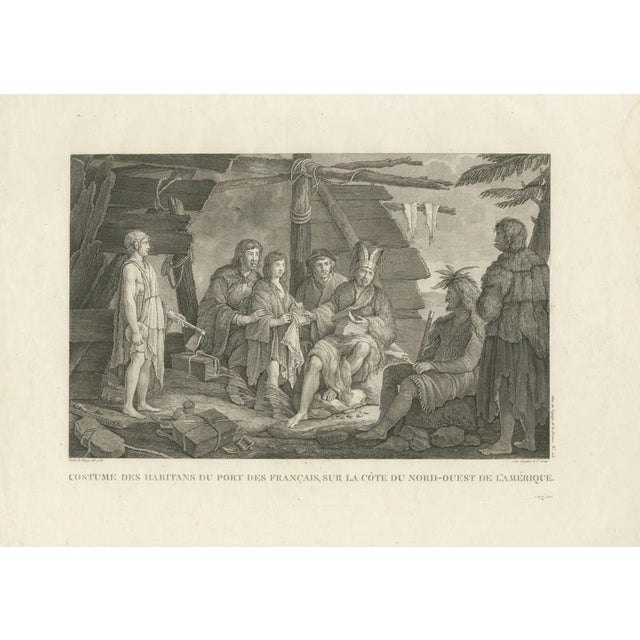 After Gaspard Duché de Vancy, La Pérouse Alaska Tlingit Costume, 1797, Engraving For Sale - Image 9 of 9