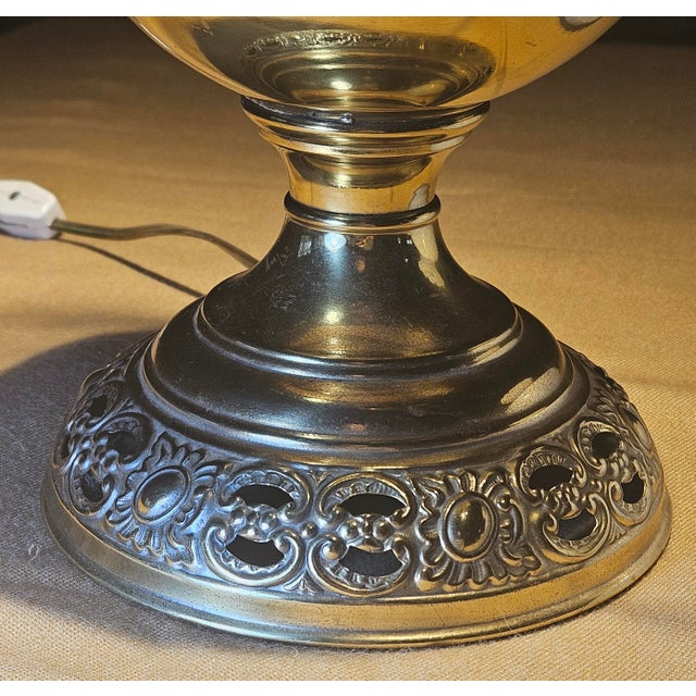 Bradley and Hubbard 1880's "Patent Applied For", Hobnail Milk Glass "Ring of Fire"' Shade For Sale - Image 11 of 18