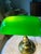 American Vintage Green Glass Banker’s Desk Lamp, Brass Finish, Adjustable Arm, Classic Library Table Lamp, Mid-Century Traditional Style For Sale - Image 3 of 12