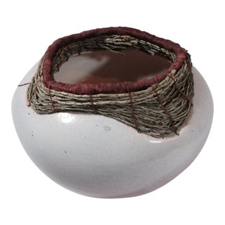 1970s Hand Crafted Birds Nest Pottery Bowl For Sale